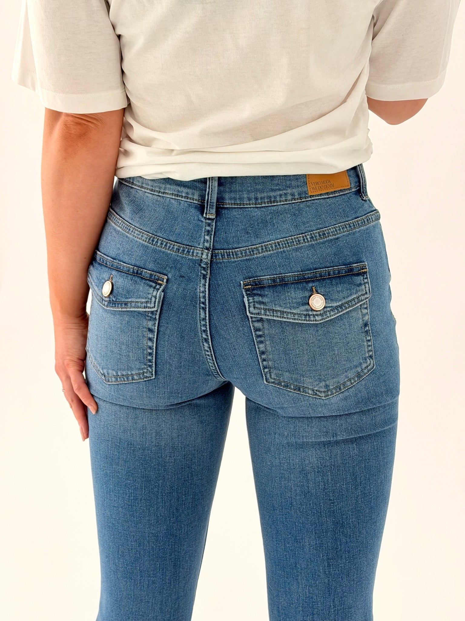 VMFLASH Pocket Jeans - Light Blue Denim